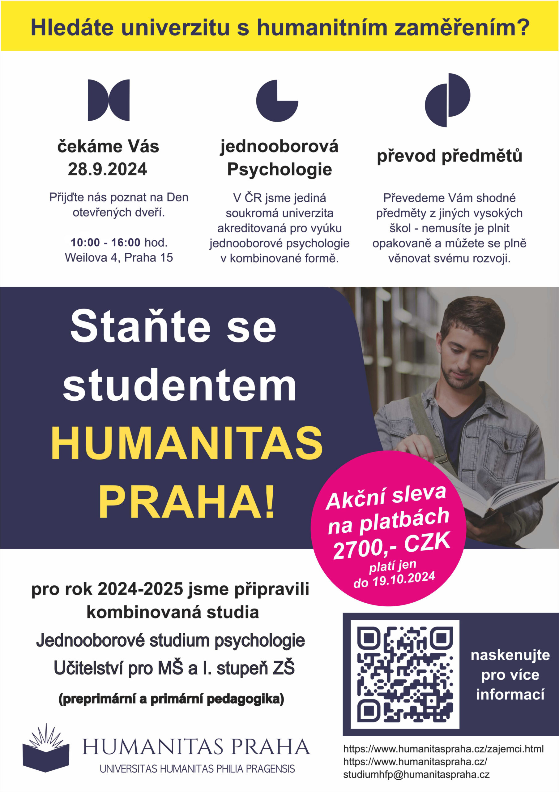 Plakát — Den otevřených dveří 28. 9. 2024